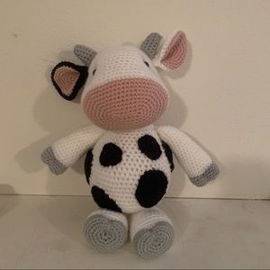 Handmade Crochet Cow Stuffed Animal